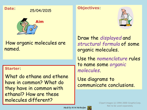 Organic Nomenclature Learning Game