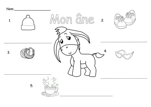 Mon Ane French Nursery Rhyme Comptine Teaching Resources