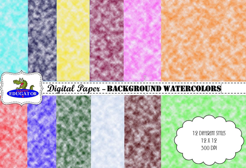 Digital Paper - Background Watercolors