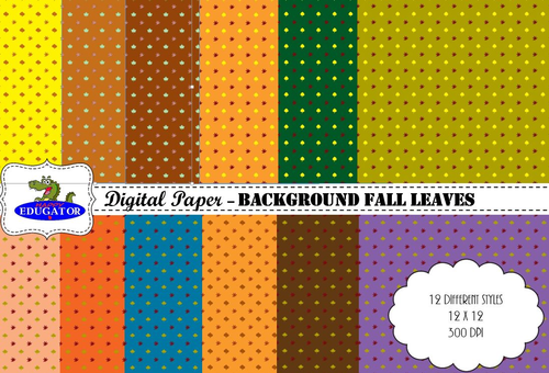 Digital Paper - Fall Leaves
