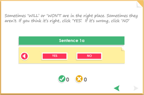 Listening Comprehension: Will or Won't 