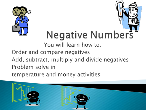 Negative numbers  Teaching Resources