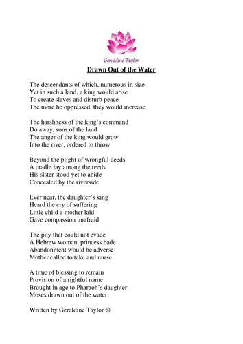 Drawn out of the Water poem