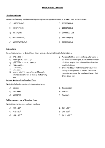 Number revision