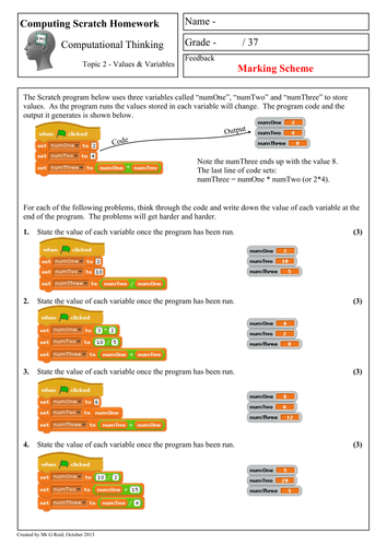 Scratch Programming - Computational Thinking Homework 2