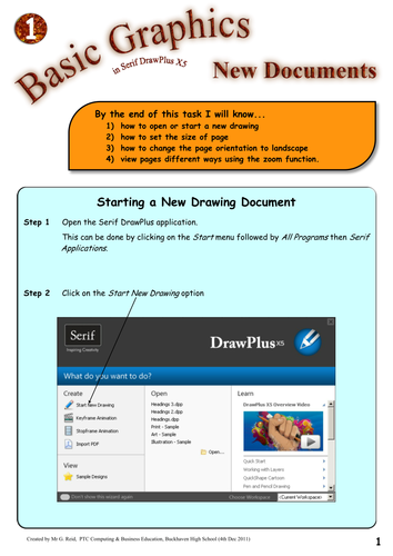 Basic Computer Drawing using Serif DrawPlus