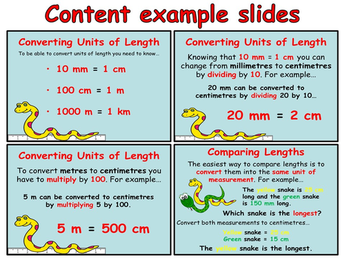 Measurement Teaching Pack - Year 4 :  9 PowerPoint presentations and accompanying worksheets