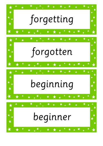 Y3 and Y4 Spelling Flashcards (all objectives)