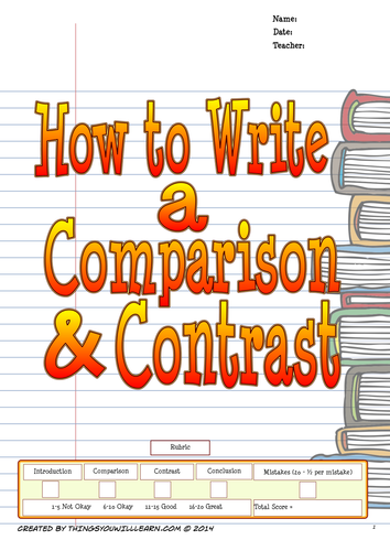 How to Write a Comparison and Contrast