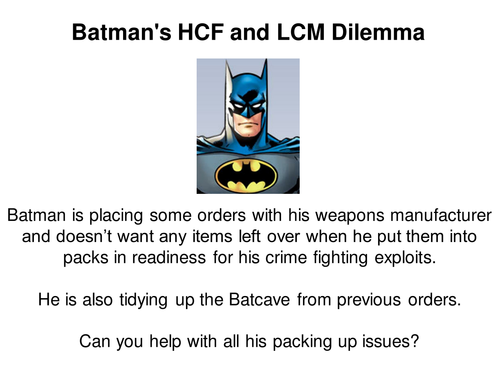 Batman's HCF and LCM Dilemma