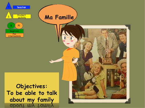  About me French Family description / La famille en français