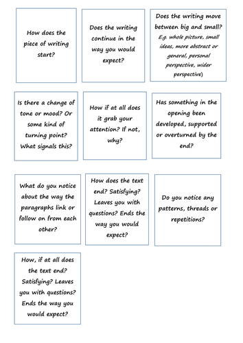 AQA GCSE ENGLISH Approaching the Structure Question