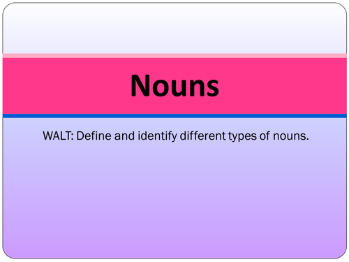 SPaG Presentation: Word Class - Nouns