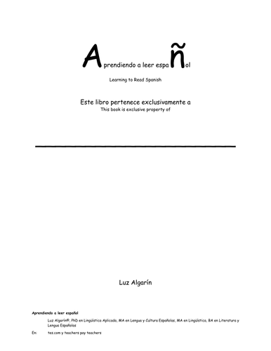 Aprendiendo a leer español 