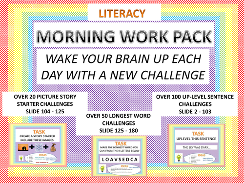 180 literacy challenges KS1 KS2 