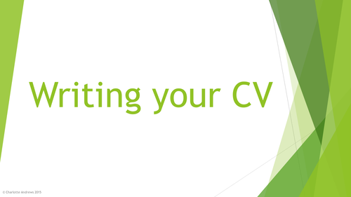 cv writing powerpoint presentation