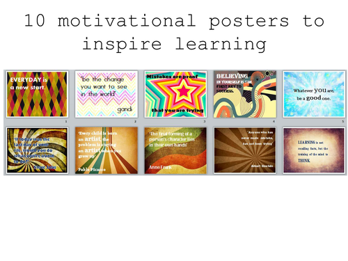 10 motivational posters to inspire learning