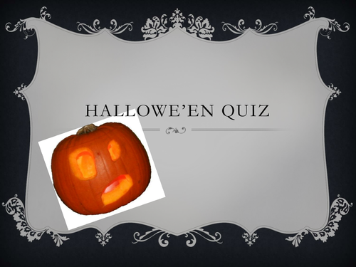 Hallowe'en Quiz with 5 rounds. Ideal for form time or a fun lesson.