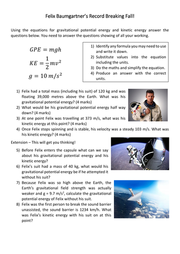Terminal velocity - Felix Baumgartner by olivia_calloway - Teaching ...