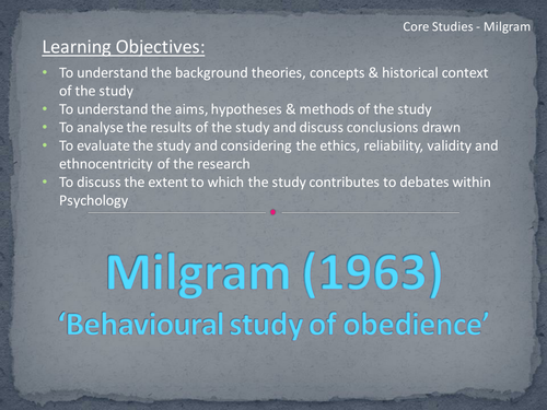 Milgram PowerPoint