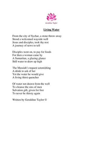 Living Water poem