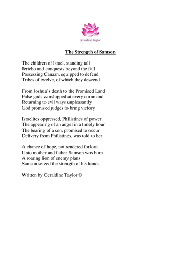 The Strength of Samson poem