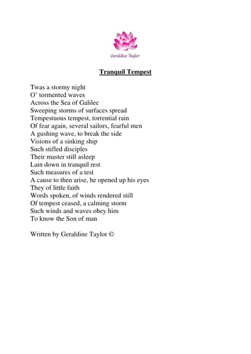 Tranquil Tempest poem