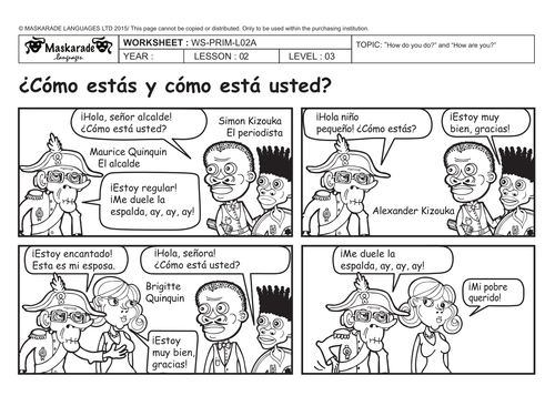 SPANISH-Y5/6- ABOUT YOU: Who are you?/ ¿Quién eres?/ Where do you live?/¿Dónde vives?