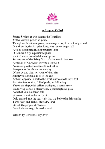 A Prophet Called poem