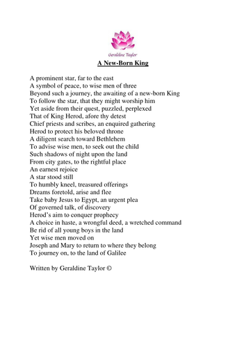 A New Born King poem