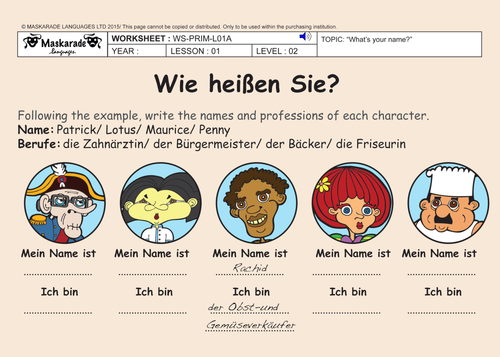 NEW CURRICULUM-GERMAN-KS2-YEAR-4-YEAR-5 - GREETINGS - HOW DO YOU DO?