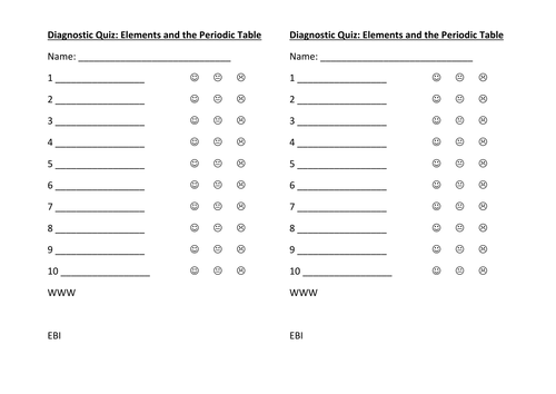 understanding periodic puzzle table game Activity Teaching Quiz  UK Enzyme by and Diagnostic  Enzymes AfL