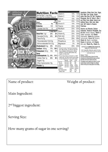 Healthy Choice Cereal Nutritional Packaging 