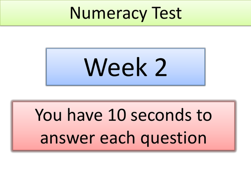Tutor Time Numeracy Tests
