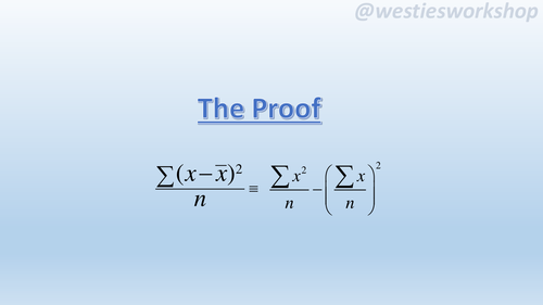 Statistics Variance Proof