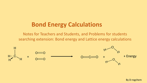 Chemistry: thermochemistry - Bond energy calculations