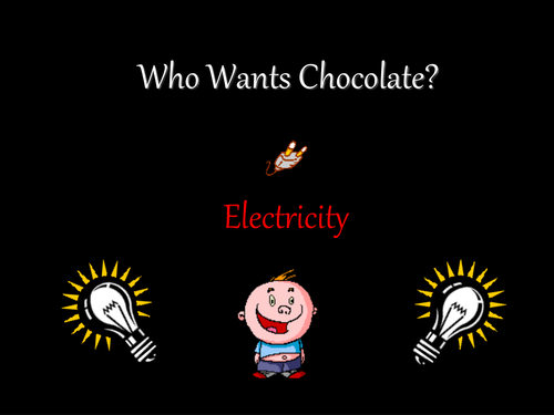 Who wants to get chocolate quiz electricity