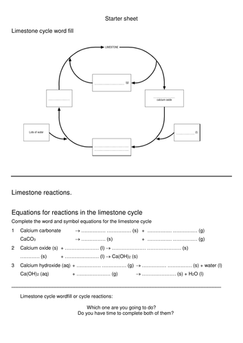 Reactions of Carbonates & Acid, Lesson 5, Limestone & Building Materials, (AQA 1.2) Complete lesson