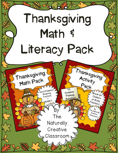 Thanksgiving Math & Literacy Pack