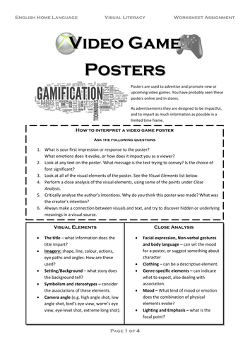 Visual Literacy with Gaming Posters
