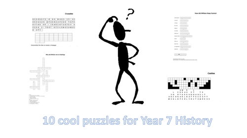 Year 7 History Puzzles - one for each topic