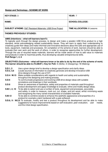 USB Drive Project Key Stage 3 Design Technology