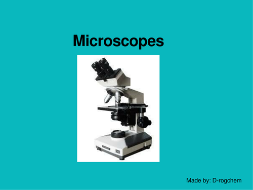 Biology: using a microscope and preparation of a sample slide