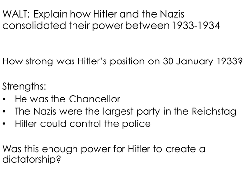 From the Reichstag Fire to the Enabling Act