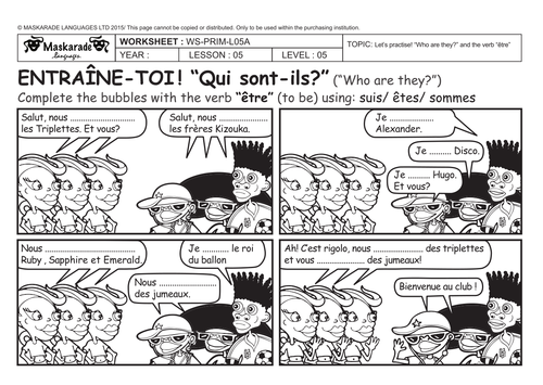 FRENCH -Y4/5-ABOUT YOU: Who are you?/ Qui es-tu?/ How old are you? / Quel âge as-tu? 