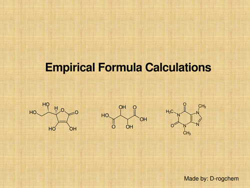 Chemistry: empirical formula calculations