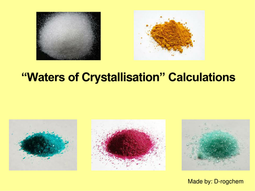 Chemistry: "waters of crystallisation" calculations