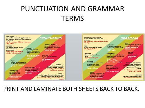 PUNCTUATION AND GRAMMAR MAT spag