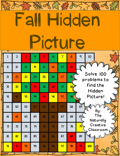 Fall Hundred Chart Hidden Picture