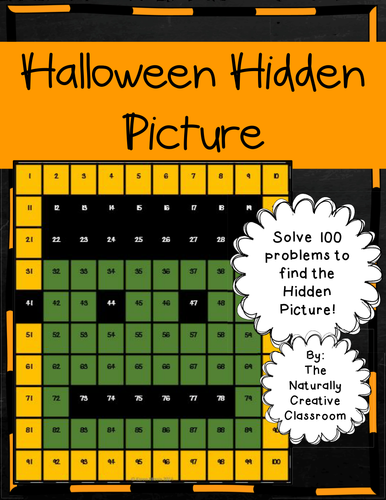 Halloween Hundred Chart Hidden Picture